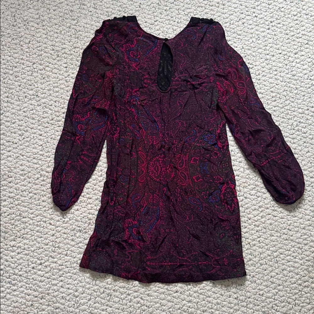 Plenty by Tracy Reese Black and Purple Lace Dress - Picture 4 of 6